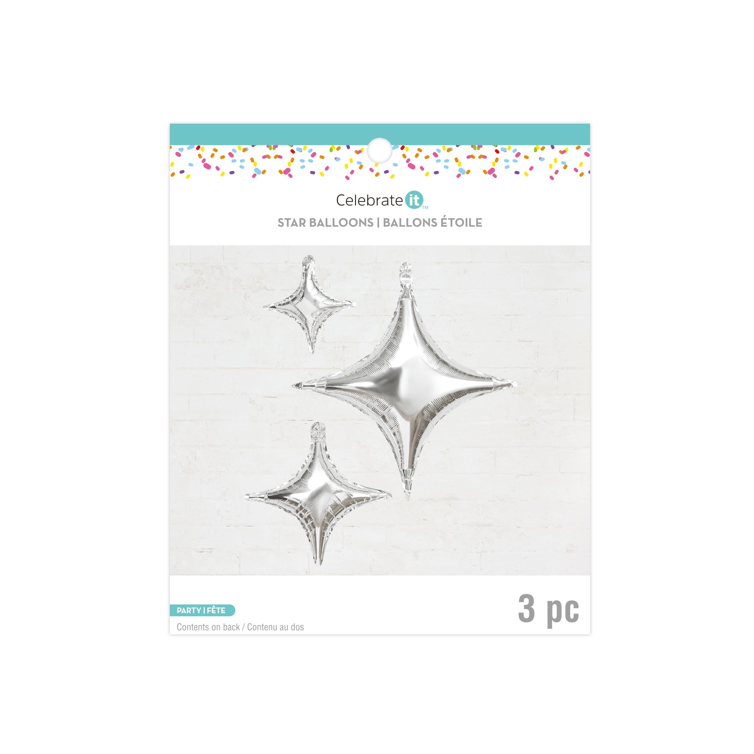 4-Pointed Star Foil Balloons Set by Celebrate It™ - Image 2