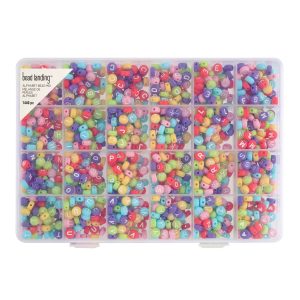 Multicolored Alphabet Round Beads, 7mm by Bead Landing™