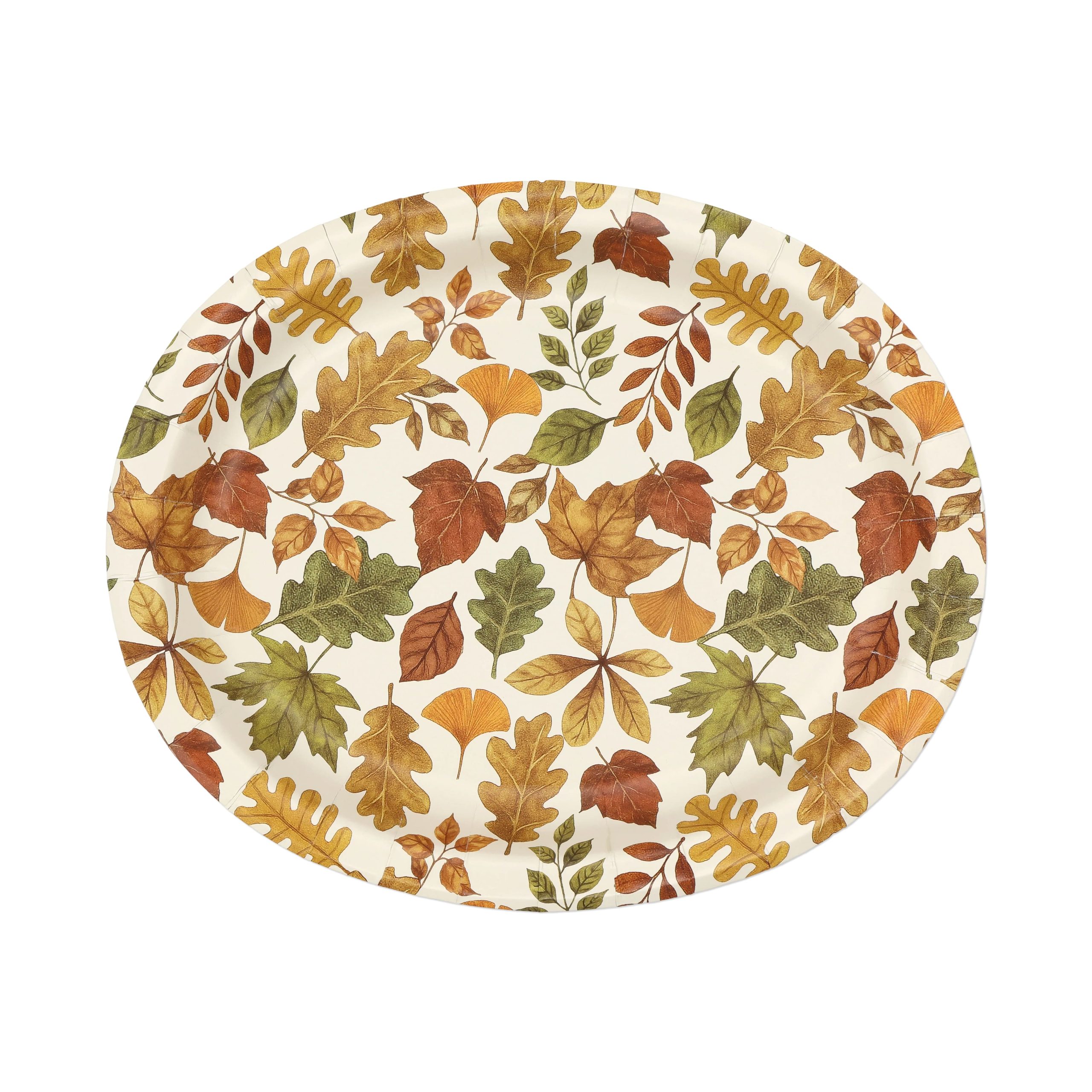 Thanksgiving Leaves Oval Paper Dinner Plates, 10ct. by Celebrate It™