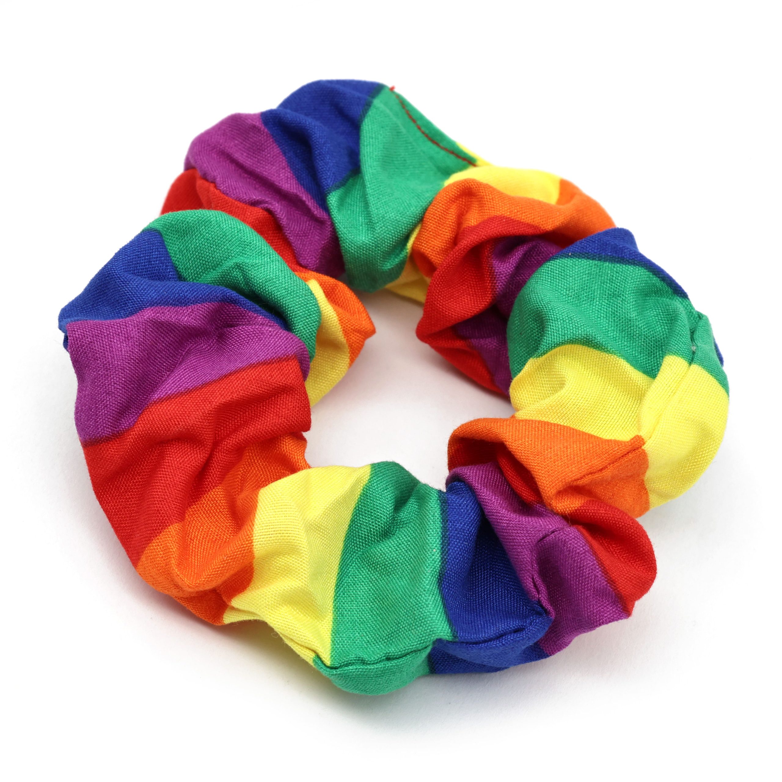 Pride Rainbow Stripes Hair Scrunchie by Celebrate It™ - Image 2
