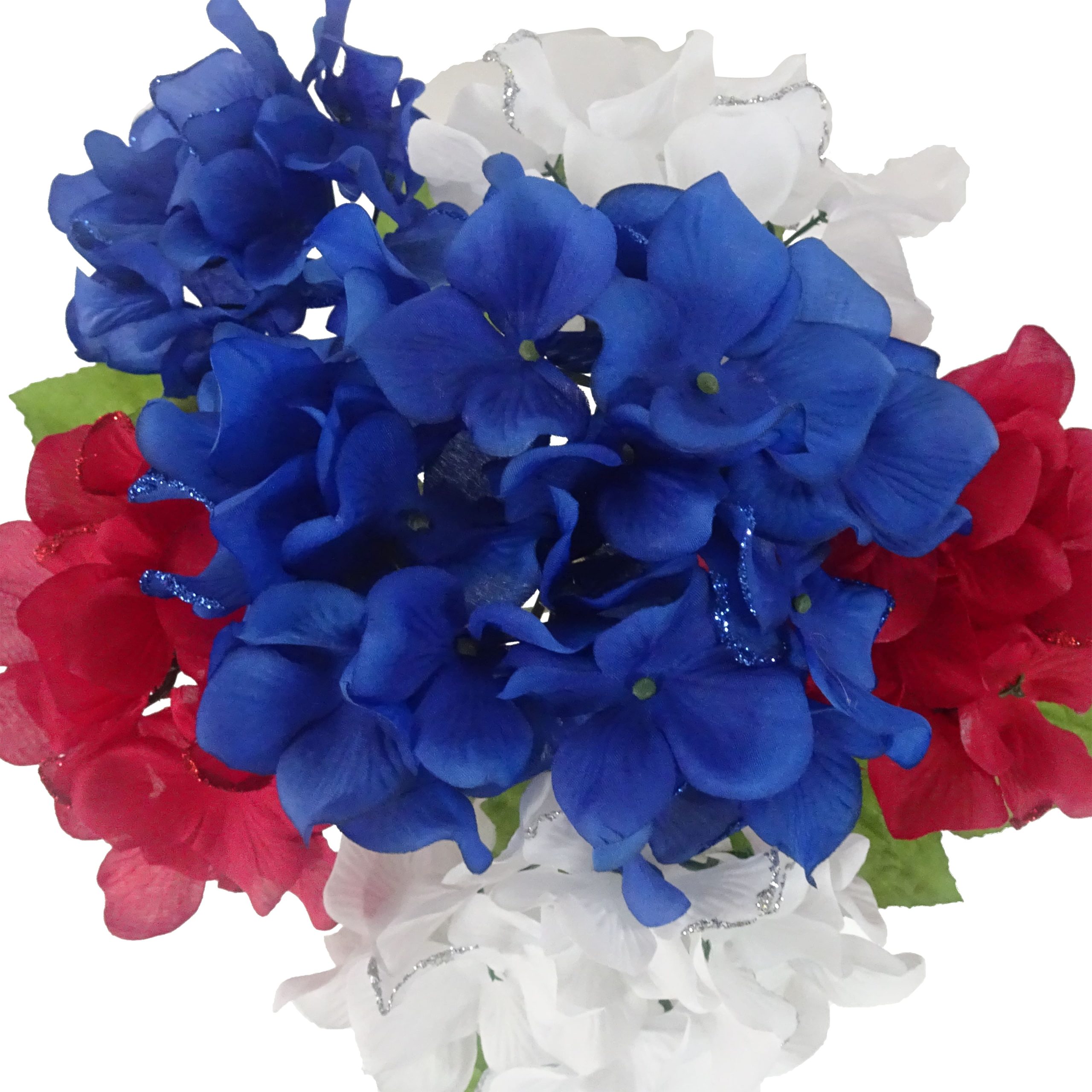16" Red, White & Blue Hydrangea Mix Bush by Celebrate It™ - Image 2