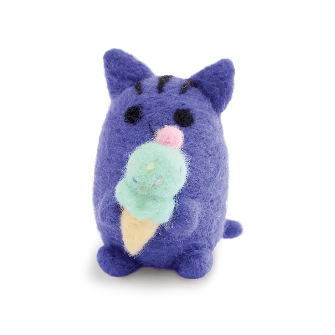 Blue Kitty with Ice Cream Needle Felting Kit by Loops & Threads®