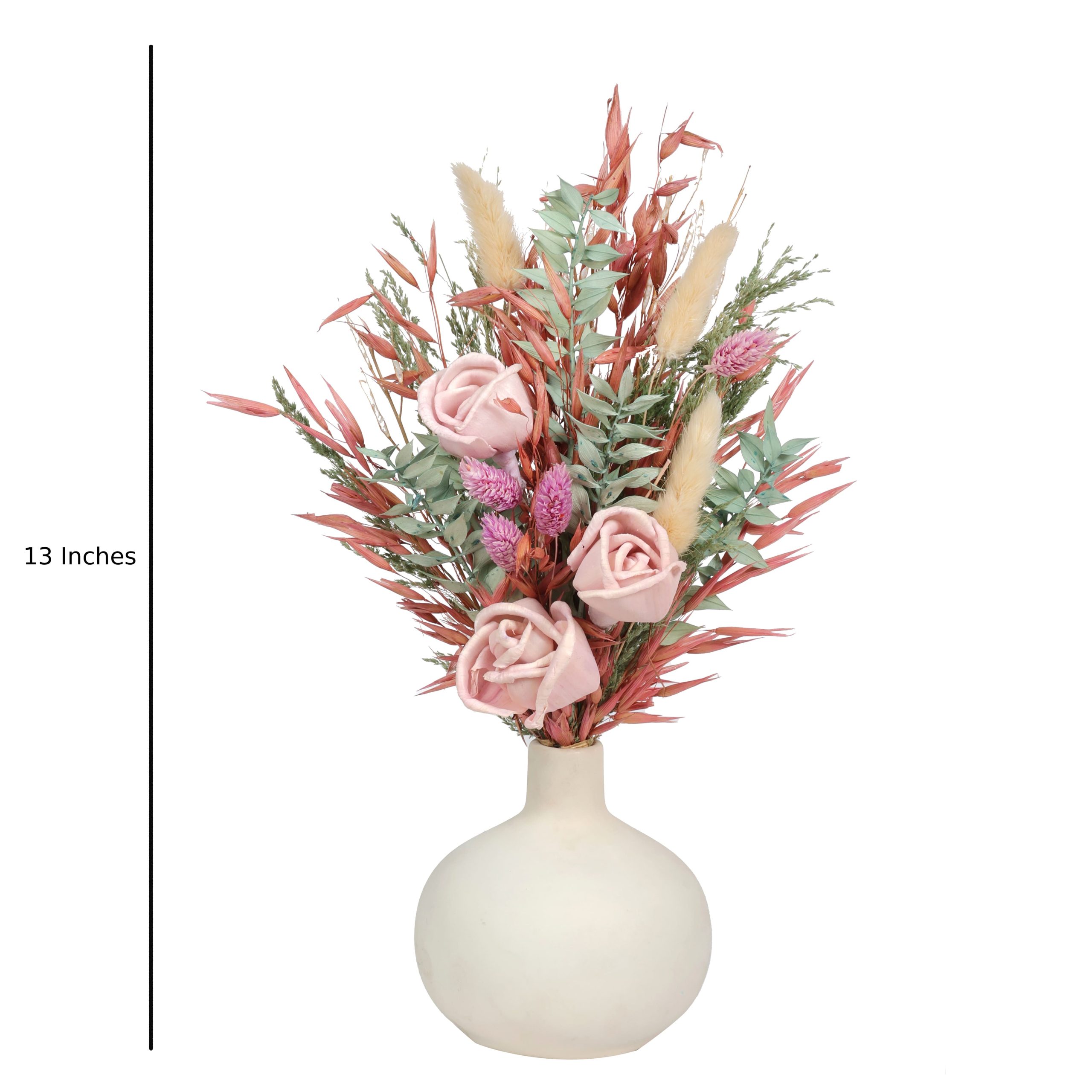 13" Premade Dried Botanical Mix in Ceramic Vase by Ashland® - Image 3
