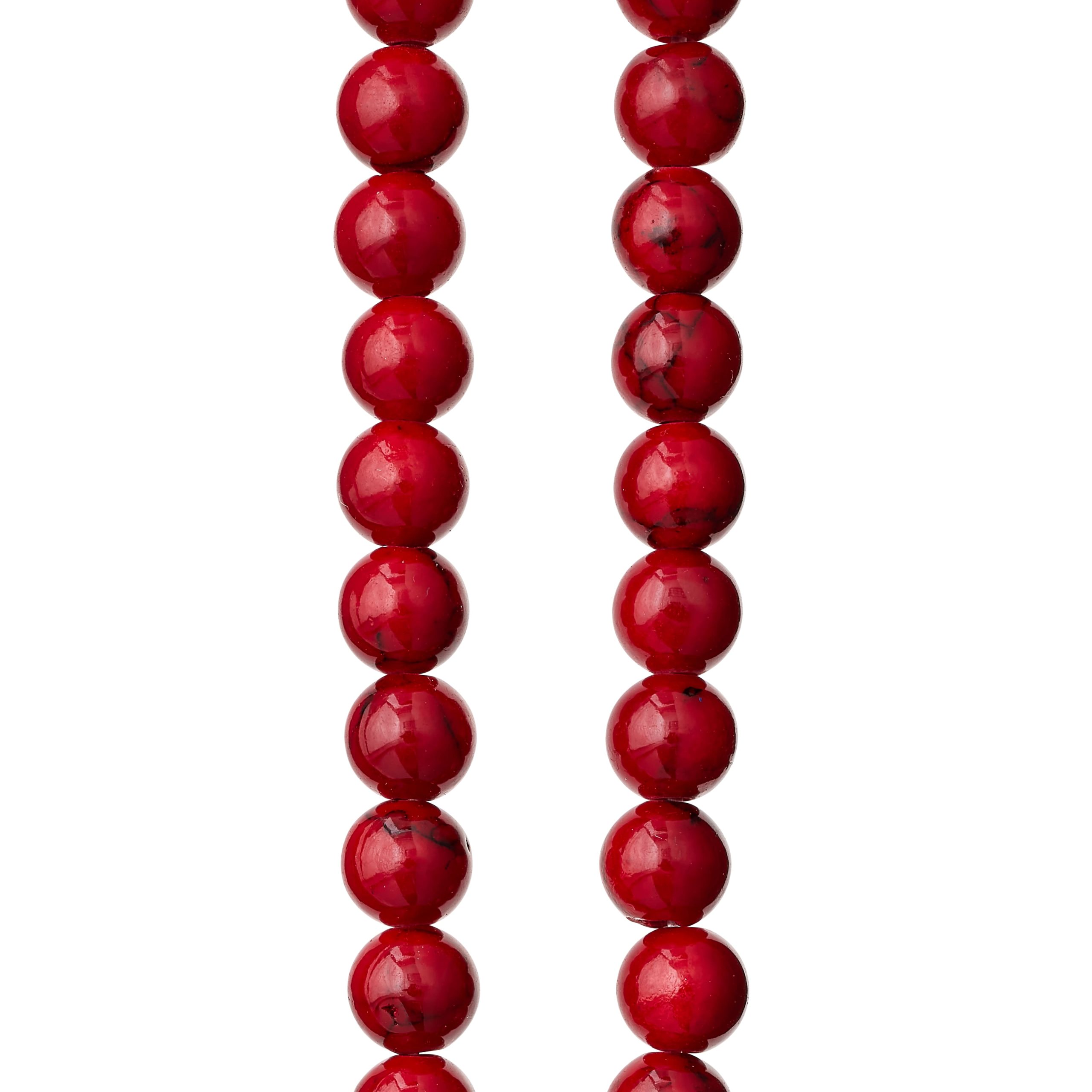 Red Quartz Round Beads, 6mm by Bead Landing™